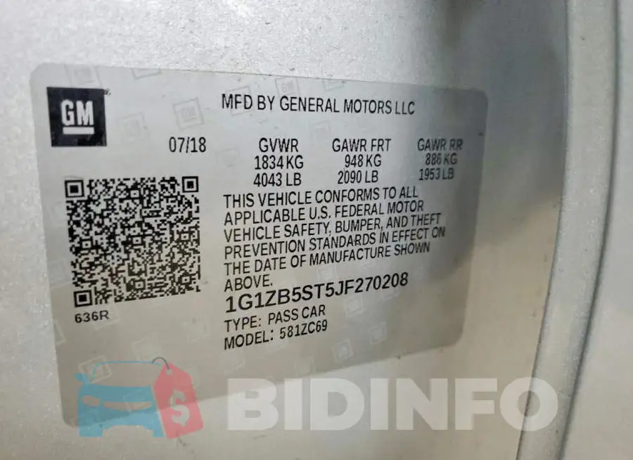 1G1ZB5ST5JF270208 Photo# 12