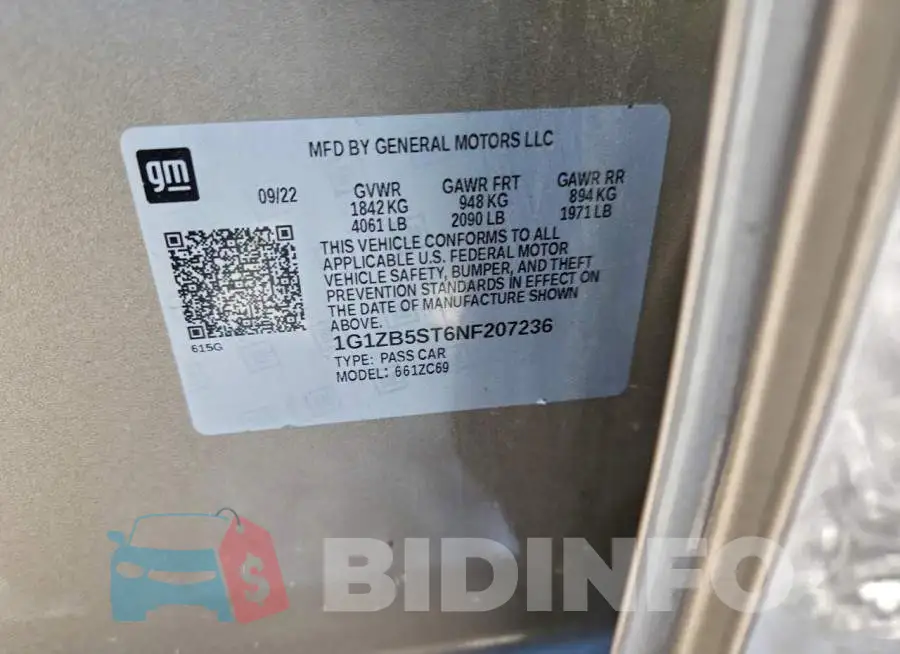 1G1ZB5ST6NF207236 Photo# 12
