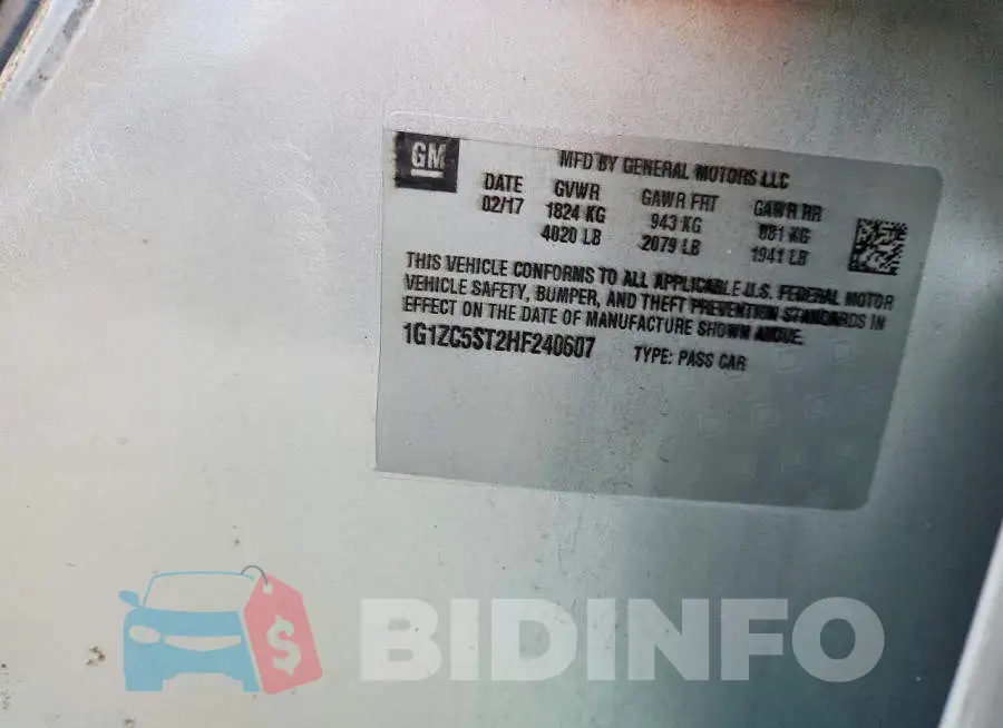 1G1ZC5ST2HF240607 Photo# 12