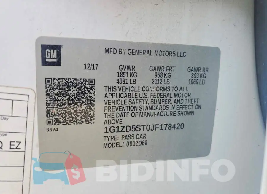 1G1ZD5ST0JF178420 Photo# 12