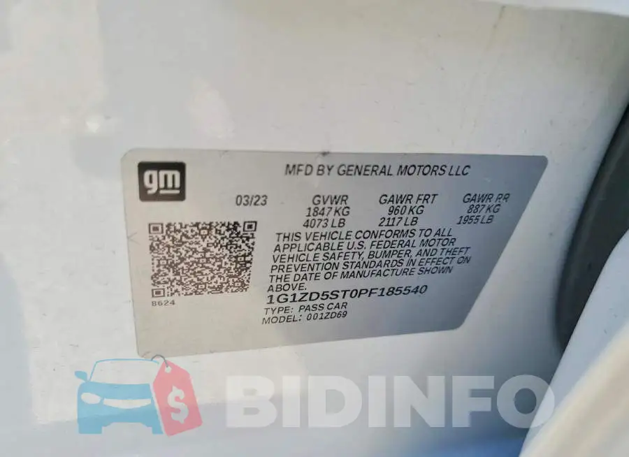 1G1ZD5ST0PF185540 Photo# 12