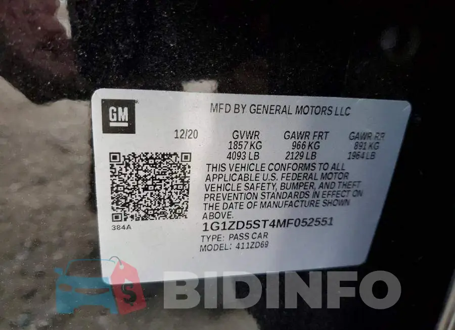 1G1ZD5ST4MF052551 Photo# 12
