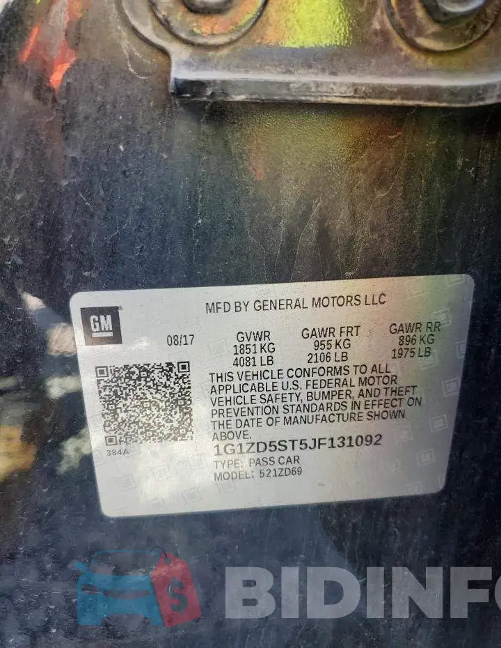 1G1ZD5ST5JF131092 Photo# 12