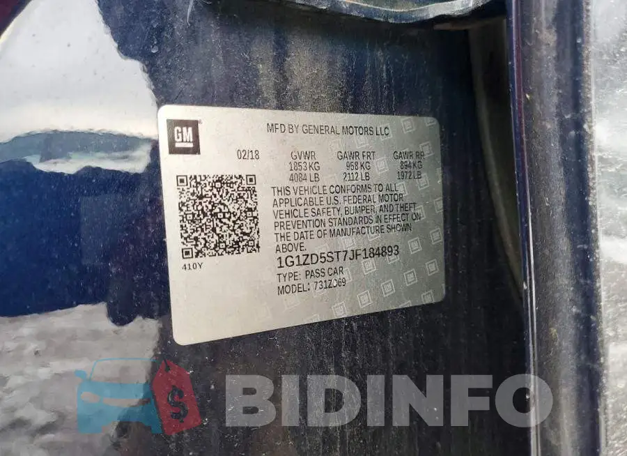 1G1ZD5ST7JF184893 Photo# 13
