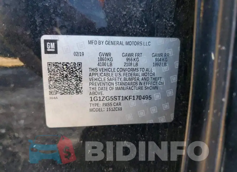 1G1ZG5ST1KF170495 Photo# 12