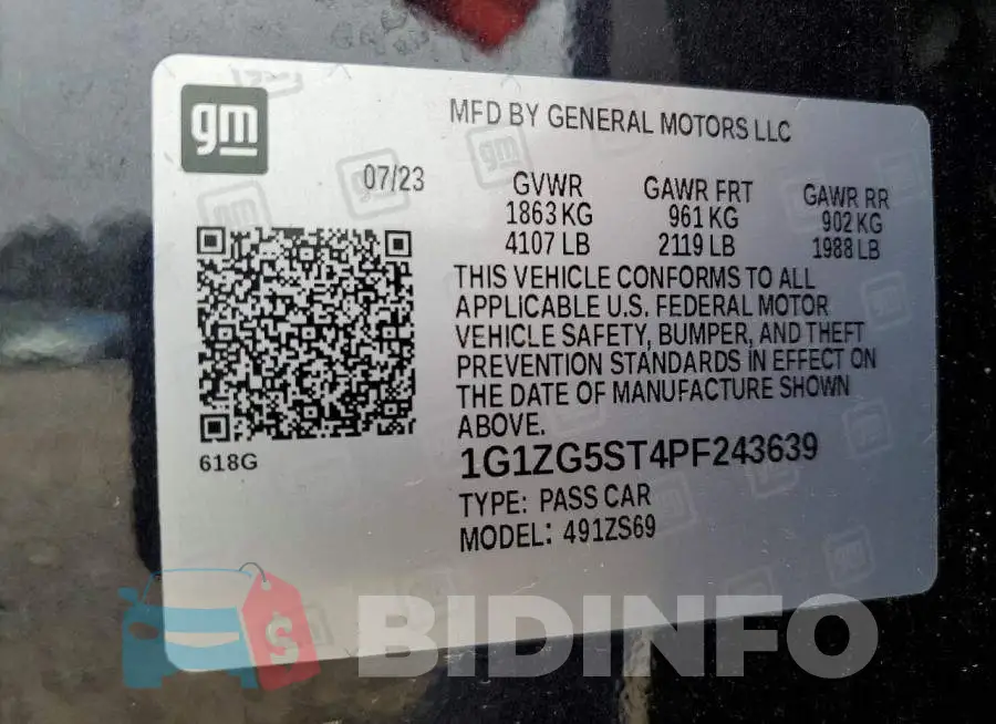 1G1ZG5ST4PF243639 Photo# 12