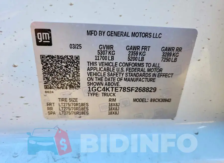 1GC4KTE78SF268829 Photo# 13