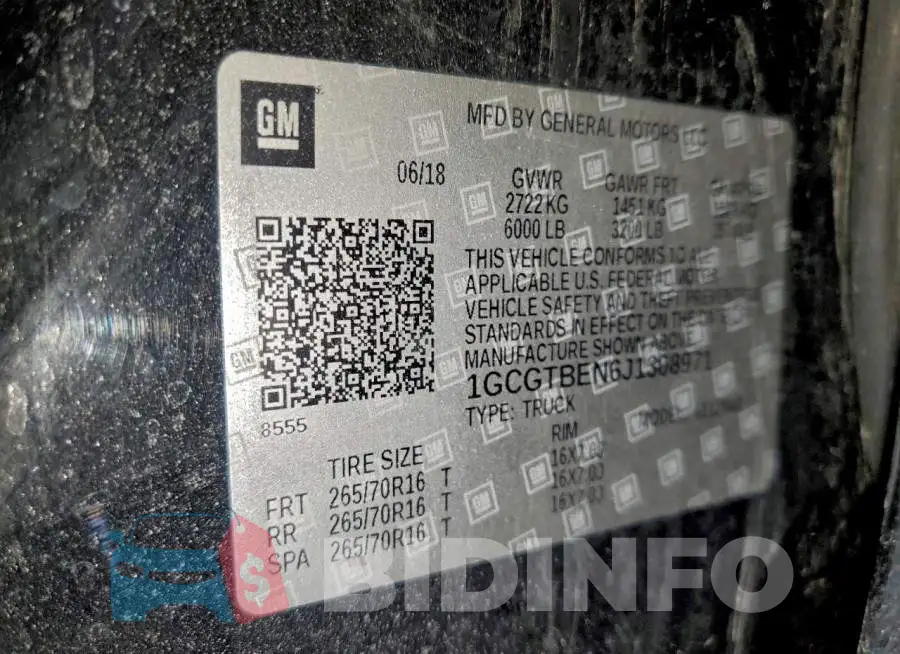 1GCGTBEN6J1308971 Photo# 12