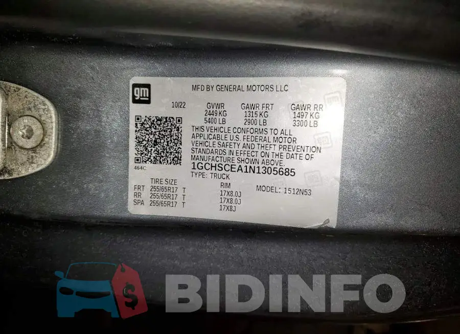 1GCHSCEA1N1305685 Photo# 12