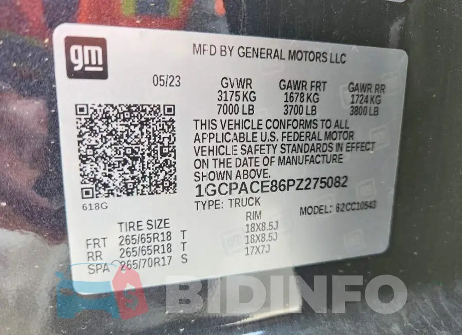 1GCPACE86PZ275082 Photo# 13