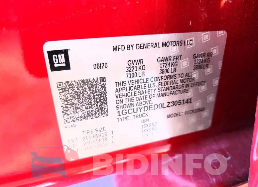 1GCUYDED0LZ305141 Photo# 12