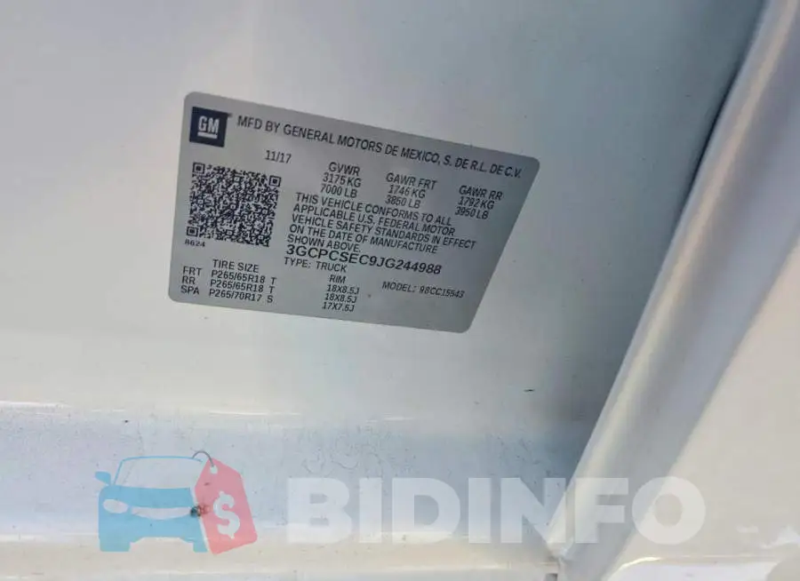3GCPCSEC9JG244988 Photo# 12