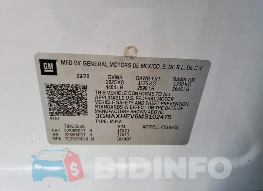 3GNAXHEV6MS102475 Photo# 13