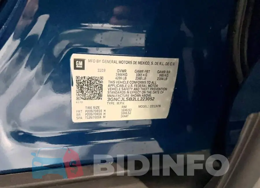 3GNCJLSB2LL223052 Photo# 10