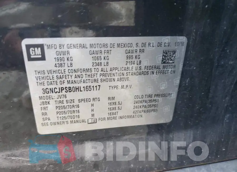 3GNCJPSB0HL165117 Photo# 13