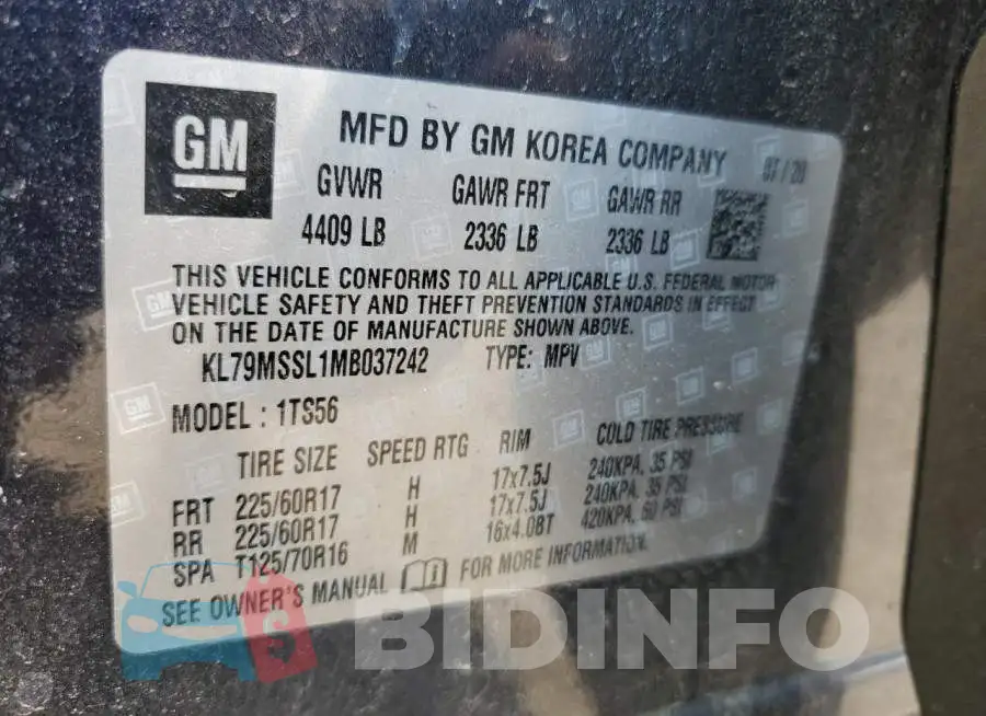 KL79MSSL1MB037242 Photo# 13