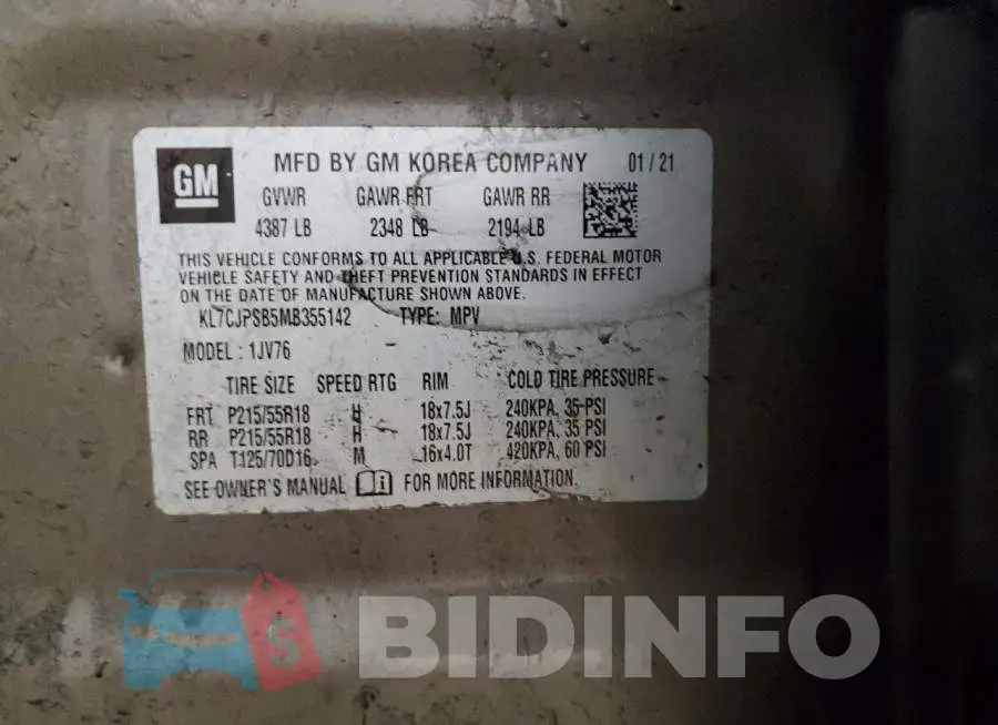 KL7CJPSB5MB355142 Photo# 13