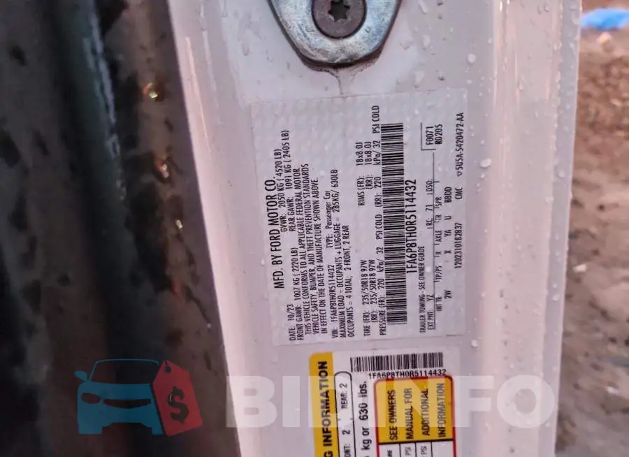 1FA6P8TH0R5114432 Photo# 12