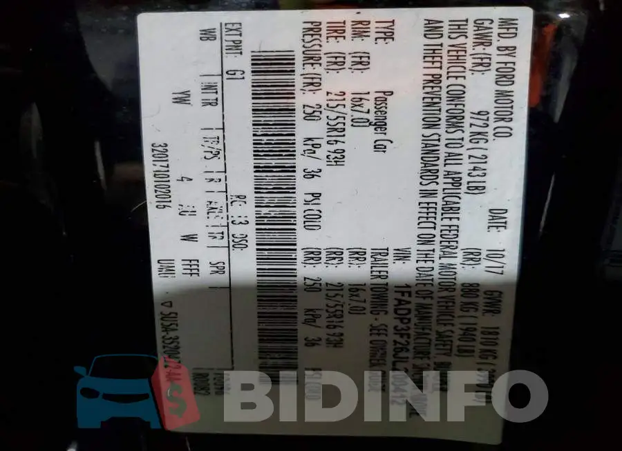 1FADP3F26JL200412 Photo# 12