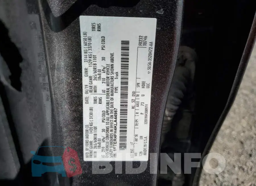 1FTER4FH4KLA44987 Photo# 13