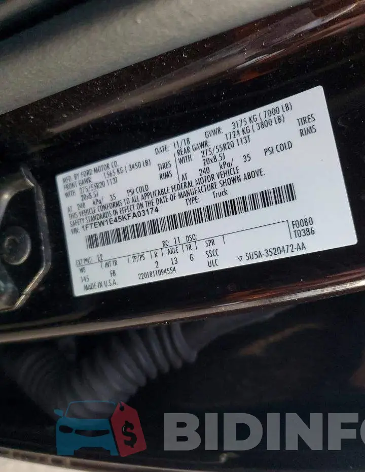 1FTEW1E45KFA03174 Photo# 12