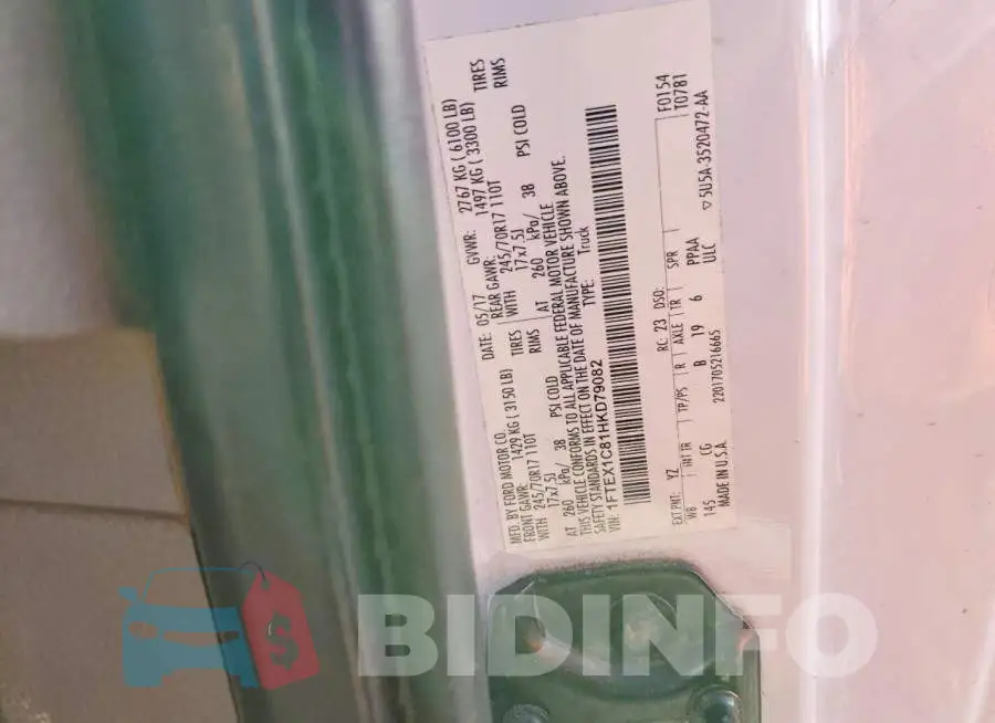 1FTEX1C81HKD79082 Photo# 12
