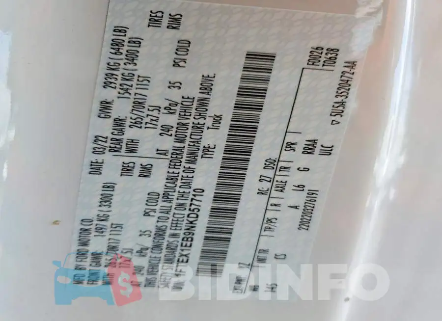 1FTEX1EB9NKD57710 Photo# 12