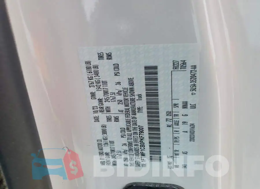 1FTMF1CB0PKF79007 Photo# 12
