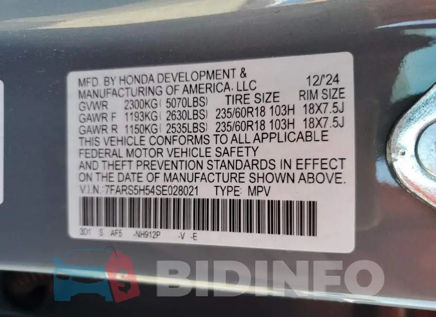 7FARS5H54SE028021 Photo# 14