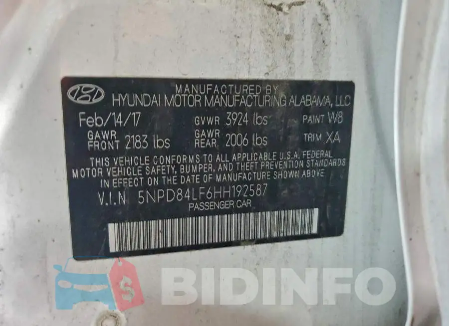 5NPD84LF6HH192587 Photo# 12