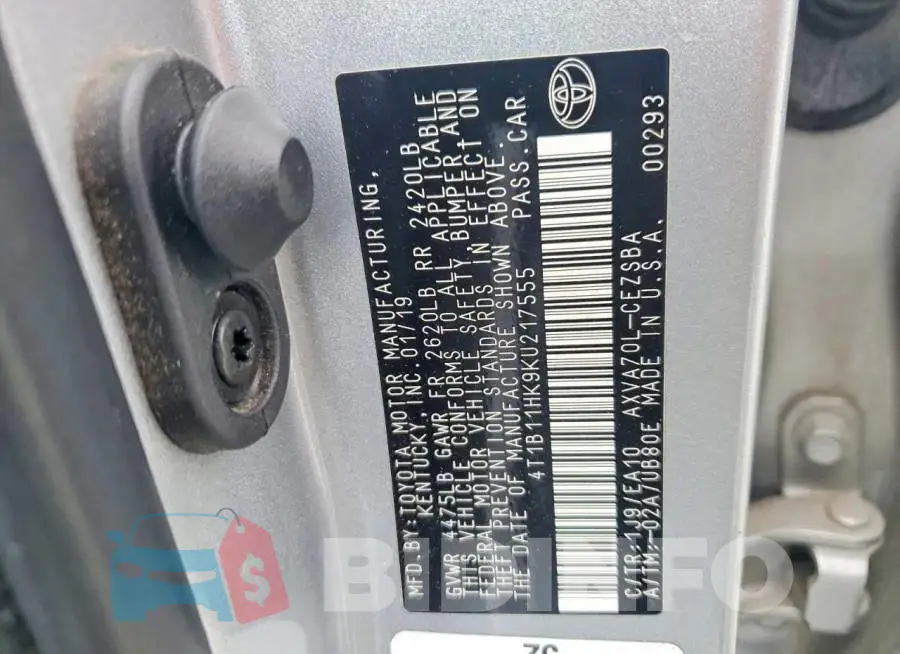 4T1B11HK9KU217555 Photo# 13
