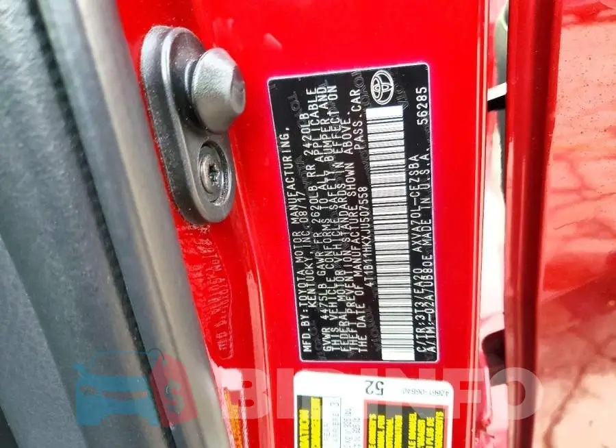 4T1B11HKXJU507558 Photo# 12
