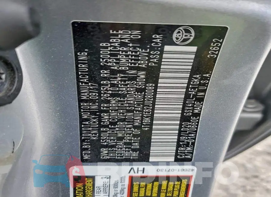 4T1BK1EB2JU280089 Photo# 13