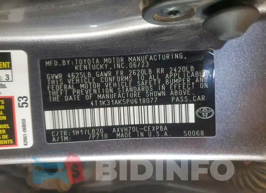 4T1K31AK5PU618077 Photo# 12