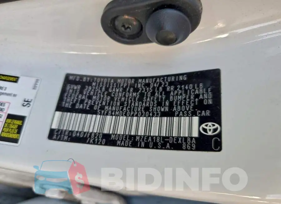 5YFB4MDE0PP030433 Photo# 12