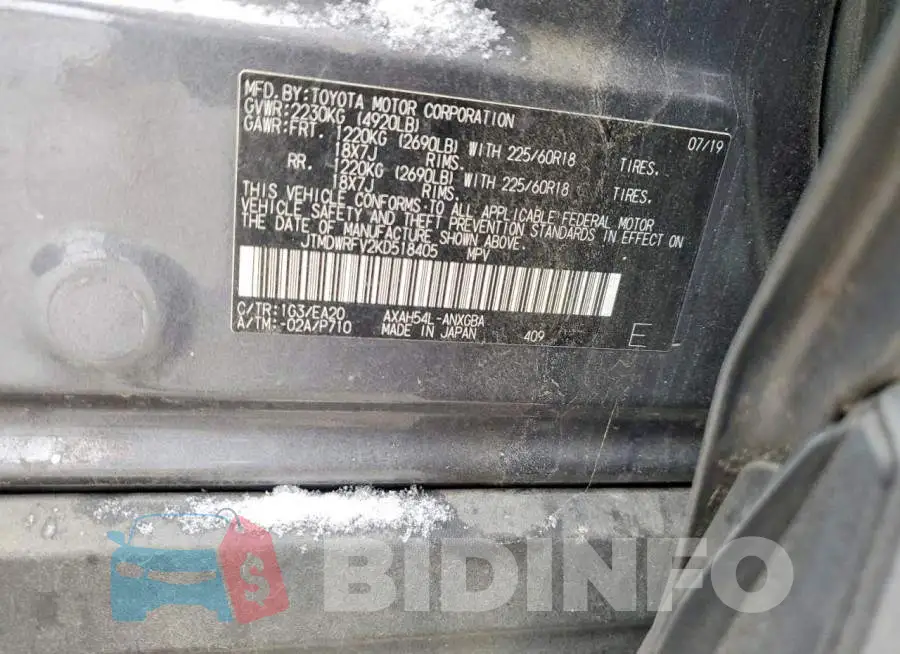 JTMDWRFV2KD518405 Photo# 13