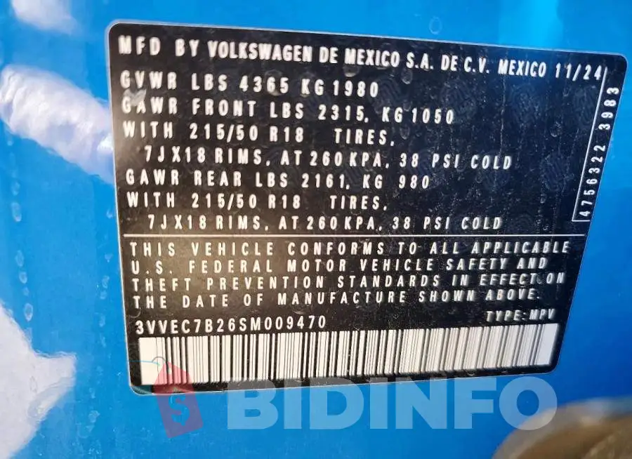 3VVEC7B26SM009470 Photo# 12