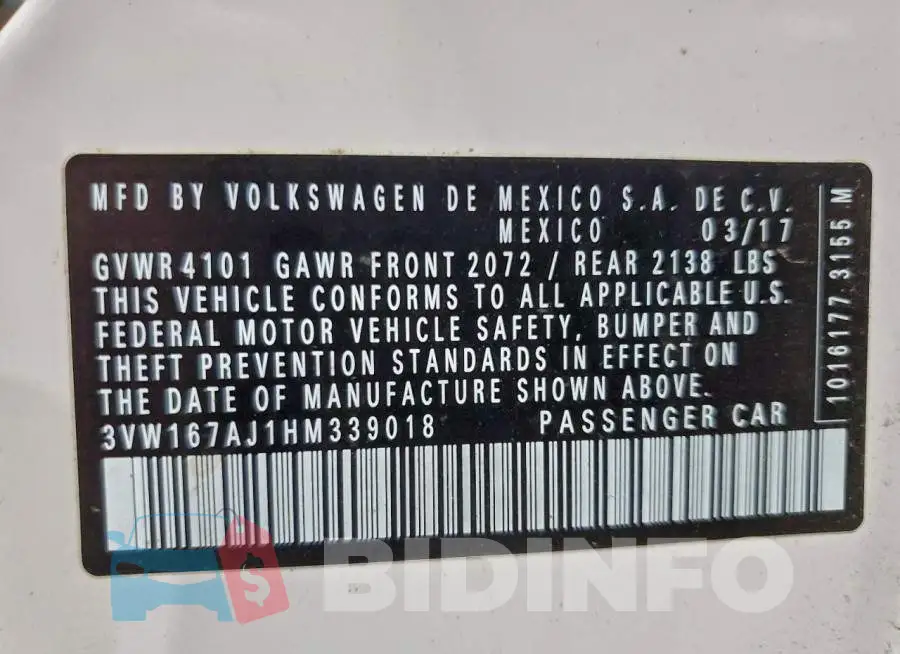 3VW167AJ1HM339018 Photo# 13