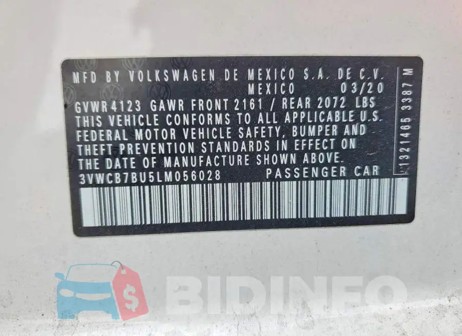 3VWCB7BU5LM056028 Photo# 12