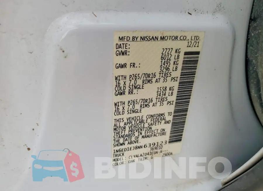 1N6ED1EJ8NN639123 Photo# 12