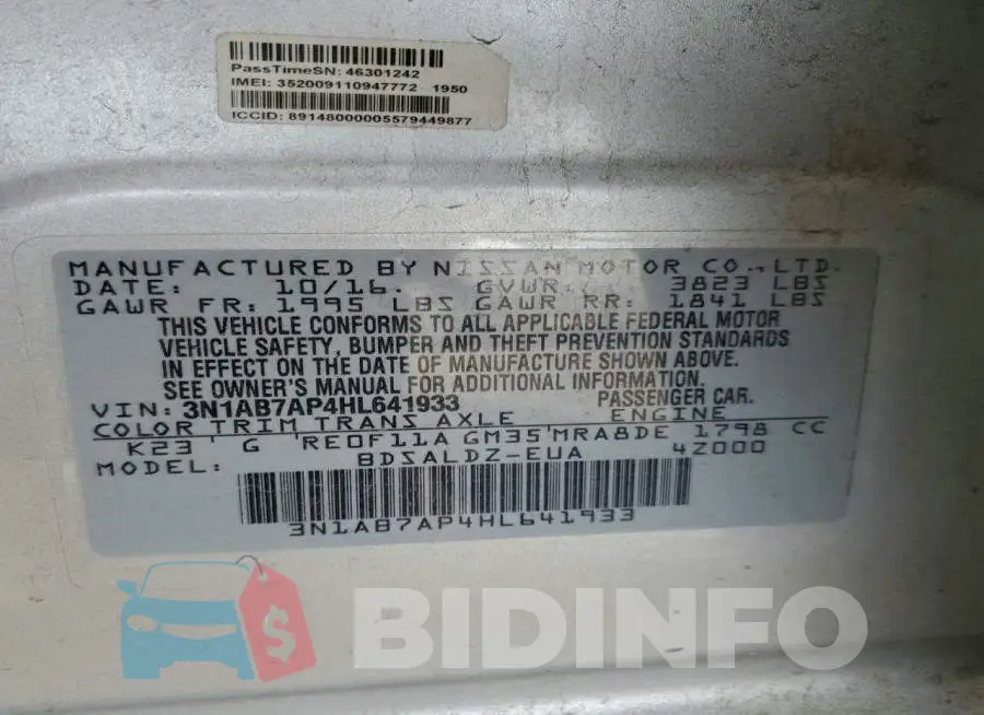 3N1AB7AP4HL641933 Photo# 12