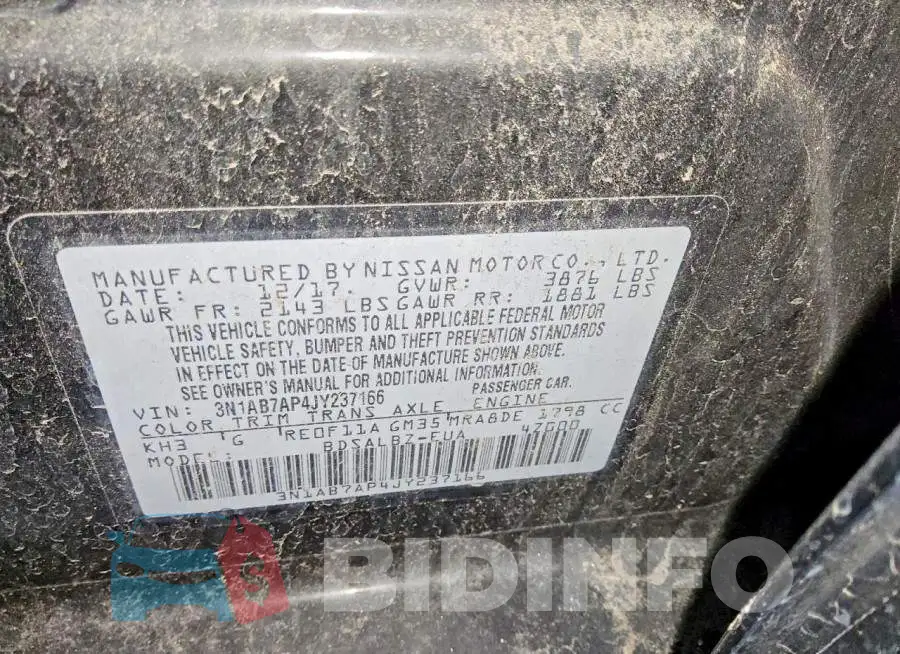 3N1AB7AP4JY237166 Photo# 12