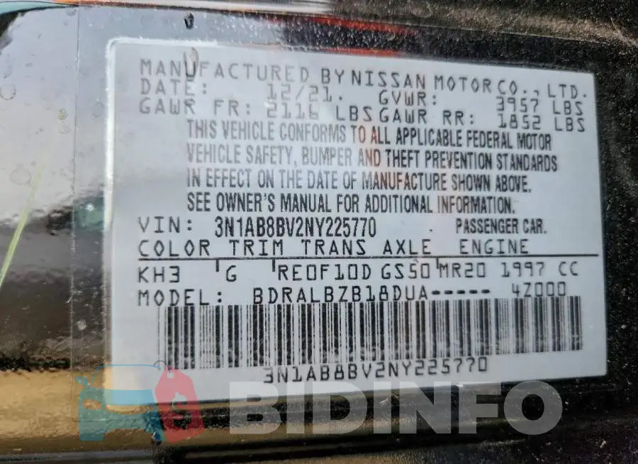3N1AB8BV2NY225770 Photo# 12