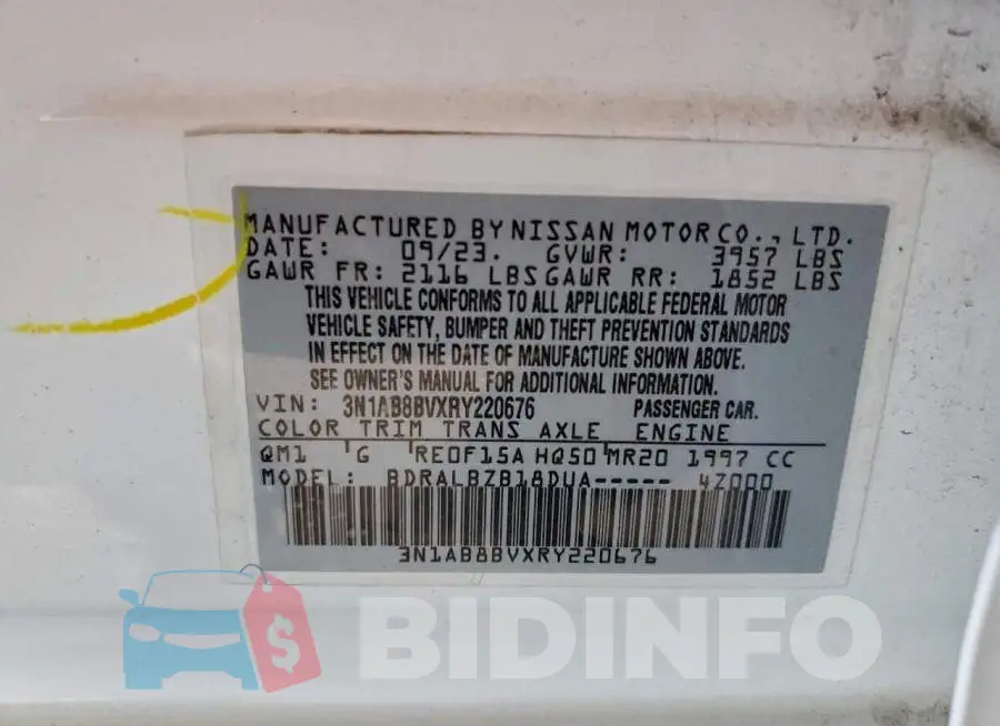 3N1AB8BVXRY220676 Photo# 12