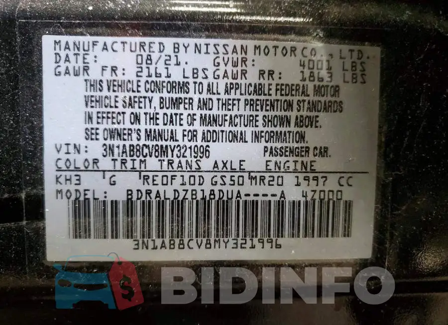 3N1AB8CV8MY321996 Photo# 12