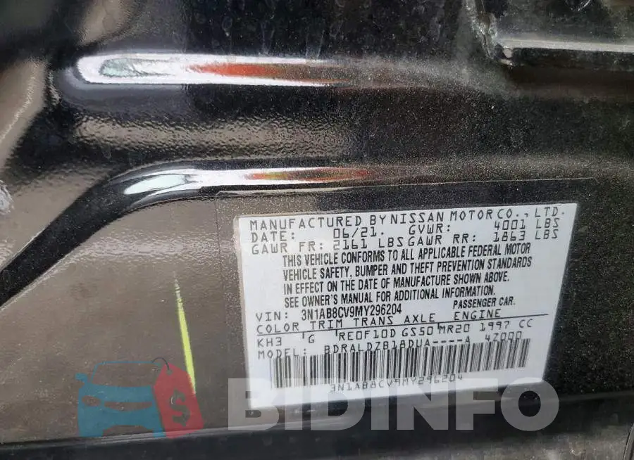 3N1AB8CV9MY296204 Photo# 12