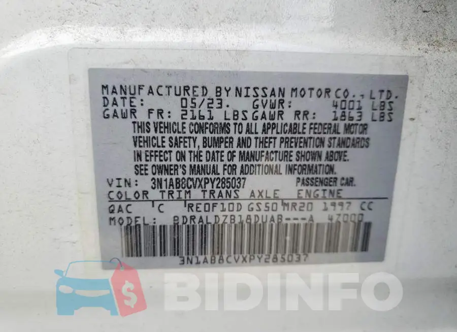 3N1AB8CVXPY285037 Photo# 12