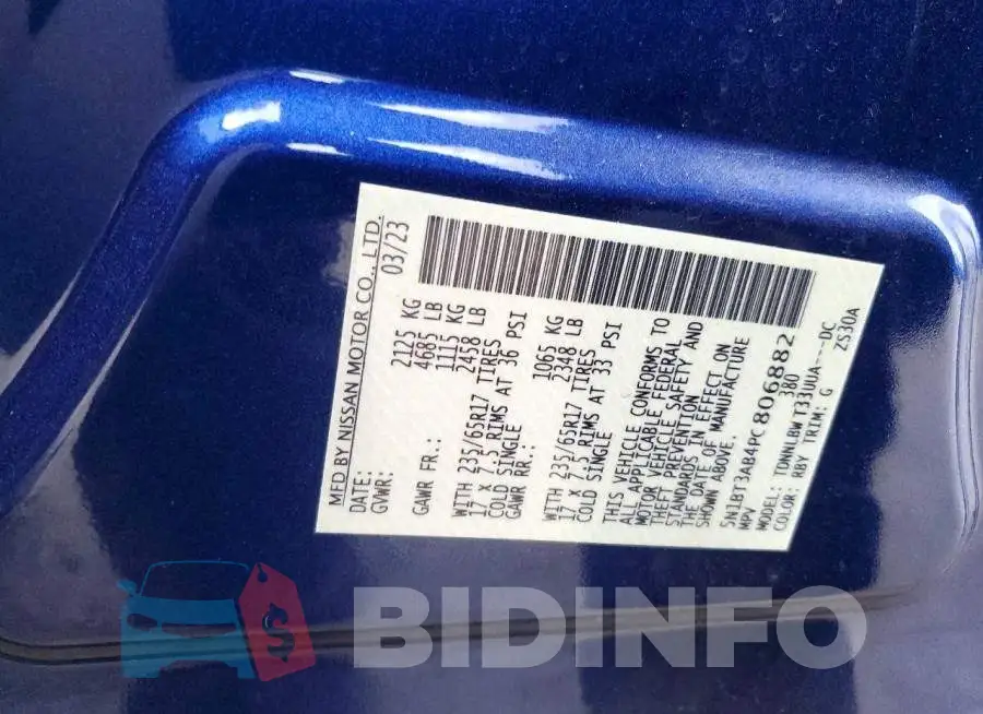 5N1BT3AB4PC806882 Photo# 13