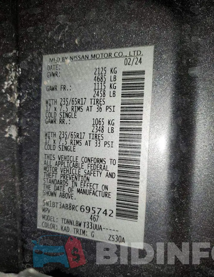 5N1BT3AB8RC695742 Photo# 13
