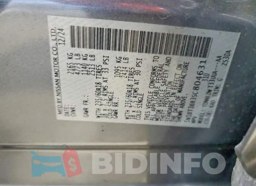 5N1BT3BB3SC804631 Photo# 13